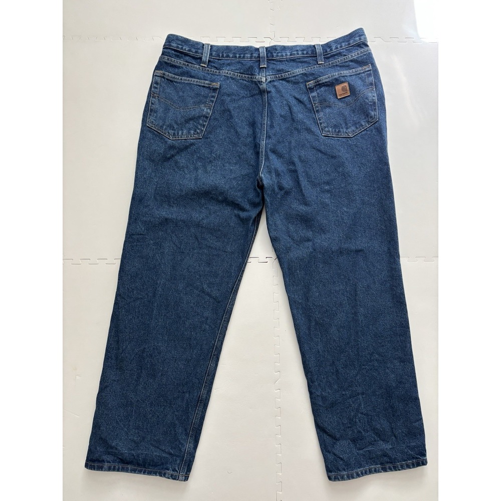CARHARTT Mens Jeans Straight Relaxed Fit Denim B460-DVB - Size 44x30 Blue